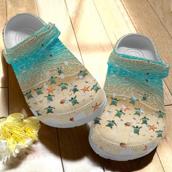 Little Turtle Sand Beach Shoes - Turtle Ocean Lover Clogs For Women Men - Little-Tt - Monsterry UK