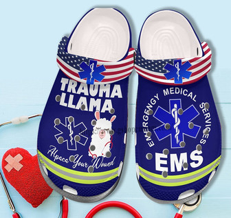 Llama Ems Worker Team Shoes For Men Women- Ems Alpaca Your Wound Shoes Clog Clogs Gifts Mother Day - Monsterry