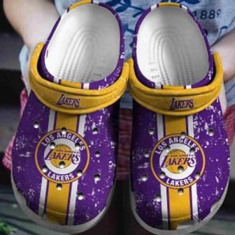 Los Angeles Lakers Basketball Club Clogs Shoes Crocs Crocband Comfortable For Men Women | Favorety UK