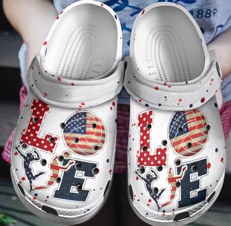 Love Usa Volleyball Shoes - Volleyball Games Sport Clogs Gift For Men Women - Monsterry AU