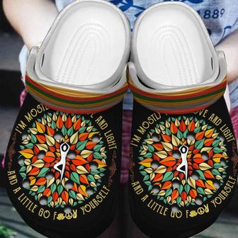 Love Yoga Pattern Clogs Shoes Gift For Christmas Thanksgiving Birthday - Monsterry UK