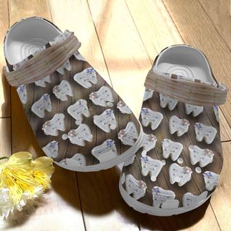 Lovely Teeth Shoes - Love A Dentist Clogs Gift For Girl Women - Monsterry DE