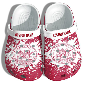 Massachusetts University Technology Clog Shoes Customize- University Graduation Gifts Shoes Admission Gift - Monsterry