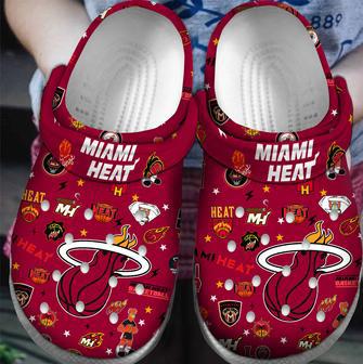 Miami Heat Nba Sport Crocs Crocband Clogs Shoes For Men Women And Kids | Favorety