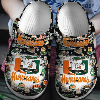 Miami Hurricanes Ncaa Sport Crocs Crocband Clogs Shoes | Favorety