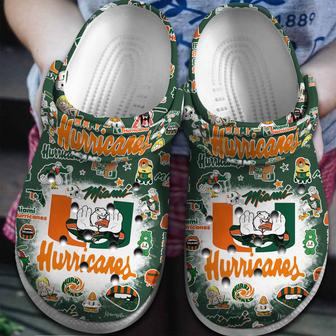 Miami Hurricanes Ncaa Sport Crocs Crocband Clogs Shoes | Favorety UK