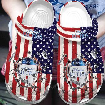 Michelob Ultra American Flag Clogs Shoes Dh - Monsterry AU