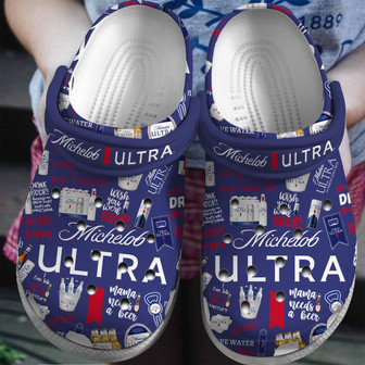 Michelob Ultra Beer Crocs Crocband Clogs Shoes - Monsterry
