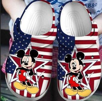 Mickey Mouse America Flag Patriot Crocband Clogs | Favorety UK