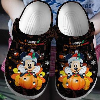 Mickey Mouse Happy Hallothanksmas Crocband Clogs | Favorety