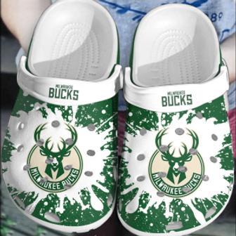 Milwaukee Bucks Basketball Club Crocs Crocband Clogs Comfortable Shoes For Men Women | Favorety