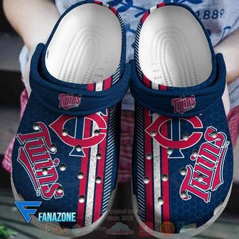 Minnesota Twins Mlb Logo Blue Red Mlb Sport Crocs Clogs Crocband Shoes | Favorety