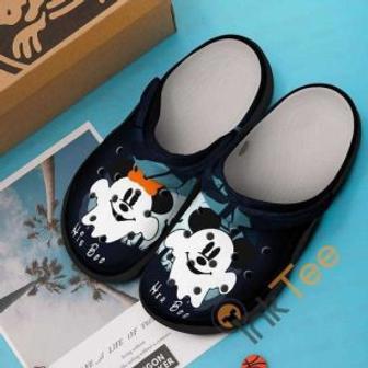 Minnie And Mickey Mouse Couple Boo Cartoon Halloween Crocs Crocband Shoes Clogs Custom Name For Men Women And Kids | Favorety