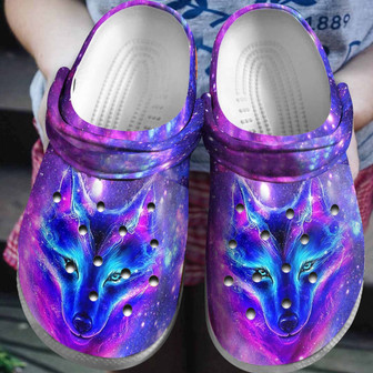 Miracle Blue Wolf Shoes Clogs Gifts For Birthday - Monsterry