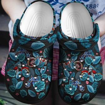 Motorcycle Hawaii Pattern Summer Shoes Clogs Gift For Mothers Day - Monsterry DE