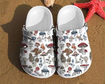 Mushroom Pattern Shoe Charms Gift For Lovers Her Birthday Gifts Clog Shoes - Monsterry UK