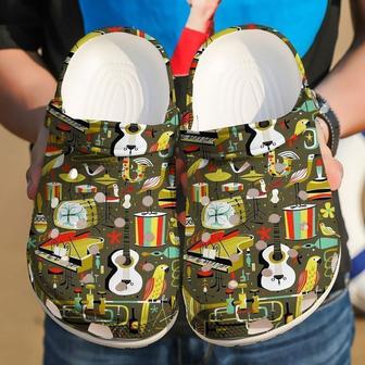 Music Pattern Clog Shoes - Monsterry AU