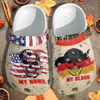 My Blood Germany My Home Usa Flag Custom Shoes Clogs Gift - Monsterry AU