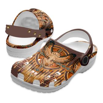 Native American Native Owl Feather Crocs Clog Shoes For Kid And Adult - Monsterry CA