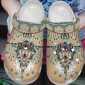 Native American Native Wolf Crocs For For Kid And Adult - Monsterry DE