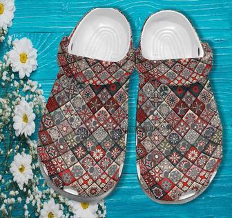 Native Boho Vintage Shoes Gift Mother Day 2022- Native Girl Boho Style Shoes Croc Clogs - Monsterry