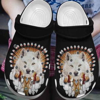 Native Wolf America Shoes - Diamond Wolf Clogs Gifts For Men Women - Monsterry UK