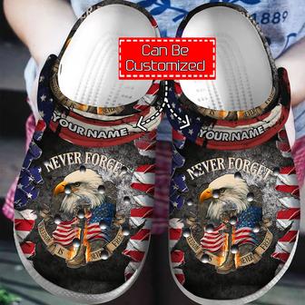 Never Forget Freedom Is For Free Flag Veteran Crocband Clog Personalized Veteran - Monsterry