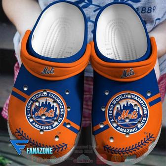 New York Mets Orange Mlb Sport Crocs Clogs Crocband Shoes | Favorety CA