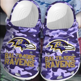 Nfl Baltimore Ravens Football Crocs Shoes Clogs Crocband Comfortable For Men Women | Favorety UK