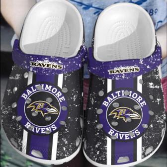 Nfl Baltimore Ravens Football Crocs Shoes Crocband Clogs Comfortable For Men Women | Favorety AU