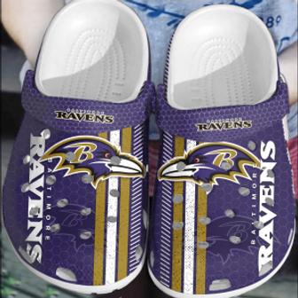 Nfl Baltimore Ravens Football Crocs Shoes Crocband Comfortable Clogs For Men Women | Favorety UK