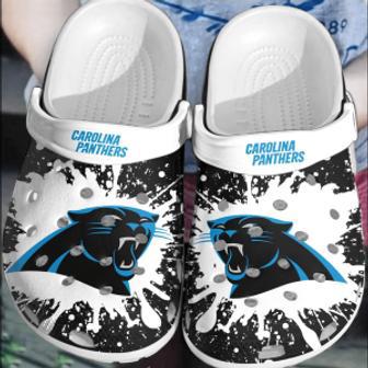 Nfl Carolina Panthers Football Crocs Comfortable Clogs Crocband Shoes For Men Women | Favorety UK