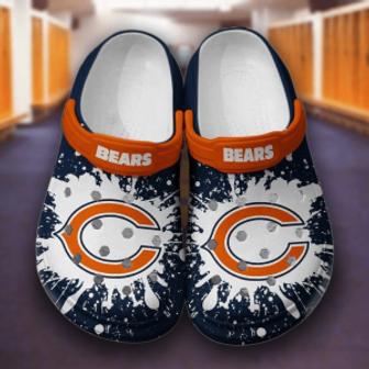 Nfl Chicago Bears Polkacrocscrocs Clogs Shoes Comfortable Crocband For Men Women | Favorety UK