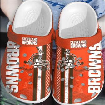 Nfl Cleveland Browns Football Crocband Clogs Comfortable Crocs Shoes For Men Women | Favorety DE