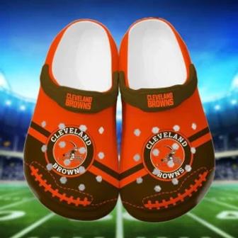 Nfl Cleveland Browns Football Crocband Clogs Shoes Crocs Comfortable For Men Women | Favorety UK