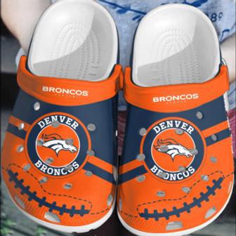 Nfl Denver Broncos Football Crocband Shoes Comfortable Crocs Clogs For Men Women | Favorety AU