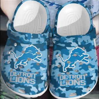 Nfl Detroit Lions Football Clogs Crocs Crocband Comfortable Shoes For Men Women | Favorety CA