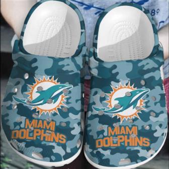 Nfl Miami Dolphins Football Crocs Crocband Clogs Comfortable Shoes For Men Women | Favorety CA