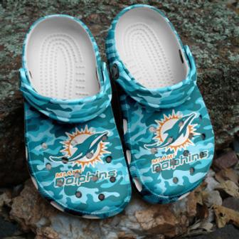 Nfl Miami Dolphins Football Crocs Crocband Clogs Shoes Comfortable For Men Women | Favorety UK