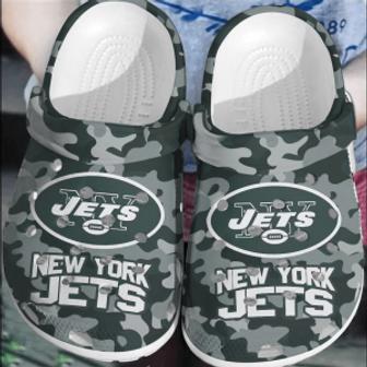 Nfl New York Jets Football Crocs Comfortable Clogs Shoes Crocband For Men Women | Favorety UK