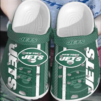 Nfl New York Jets Football Crocs Comfortable Crocband Shoes Clogs For Men Women | Favorety DE