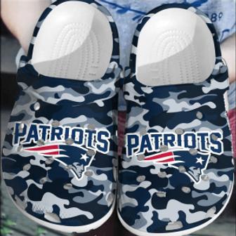 Nfl Patriots Football Crocs Clogs Crocband Shoes Comfortable For Men Women | Favorety DE