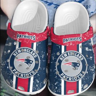 Nfl Patriots Football Crocs Crocband Comfortable Clogs Shoes For Men Women | Favorety DE