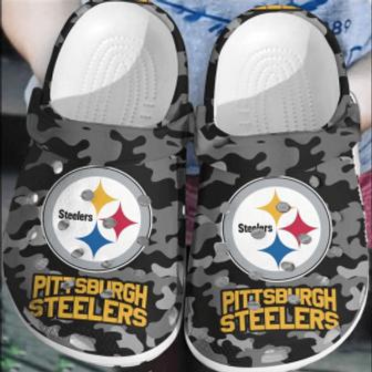 Nfl Pittsburgh Steelers Football Crocs Comfortable Shoes Clogs Crocband For Men Women | Favorety