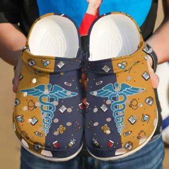 Nurse Heart Love Doctor Clog Shoes Nd02 Crocs Crocband Clogs Shoes For Men Women - Monsterry UK