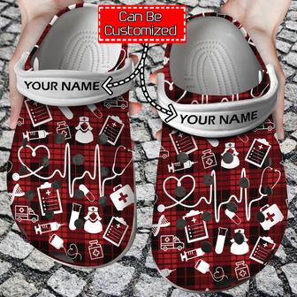 Nurse Nurse Personalized Clog Shoes With Nursing Symbols - Monsterry DE