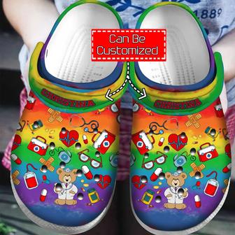Nurse Pattern Comfortable For Women Gift Hippie Life Clog Shoes Hippie - Monsterry CA