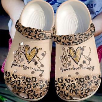 Nurse Peace Love Nursing Classic Clogs Shoes - Monsterry AU