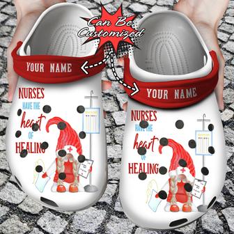 Nurse Personalized Nurse Gnome Healing Clog Shoes - Monsterry AU