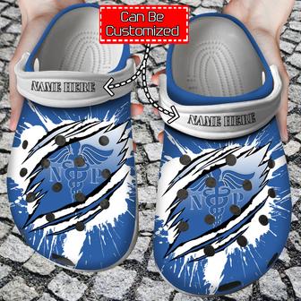 Nurse Personalized Nurse Practitioner Ripped Claw Clog Shoes - Monsterry